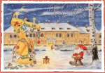 Weihnachtsmann mit Julbock