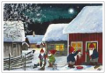 Weihnachtsmänner beim Neujahrsputz 