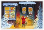 Weihnachtsmann bringt die Geschenke 